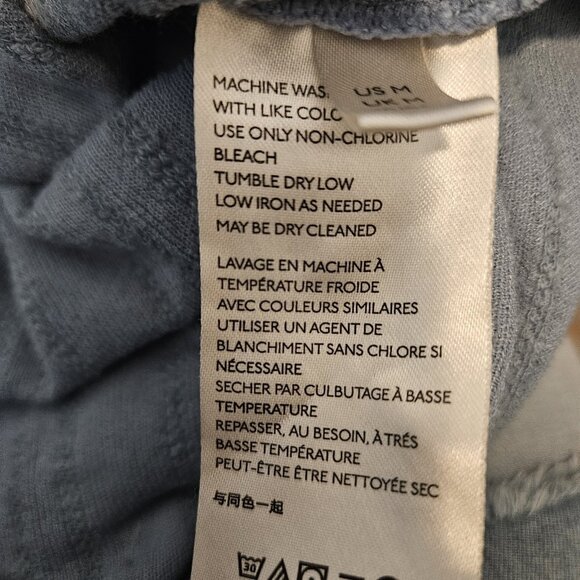 We The Free People Blue Cropped Long Sleeve Top Womens Medium - Picture 3 of 4